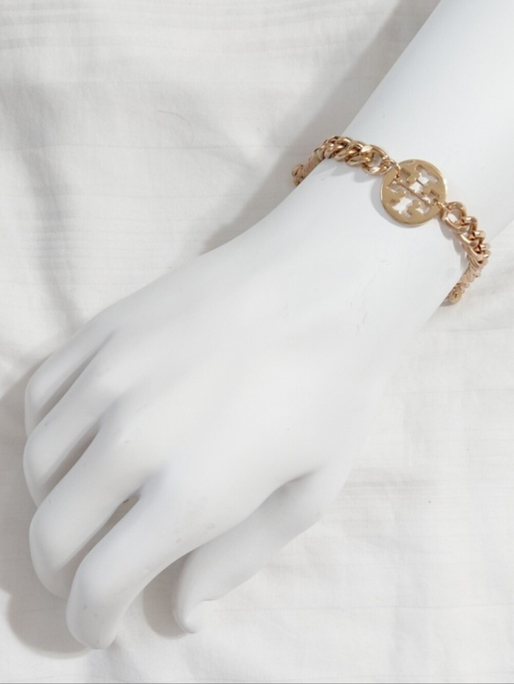 Tory Burch Gold Logo Bracelet - Picture 2 of 4